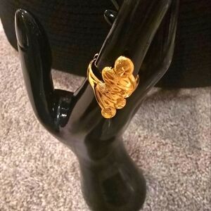 21kgp Duabi Jewelry - Elegant Gold Leaf Ring